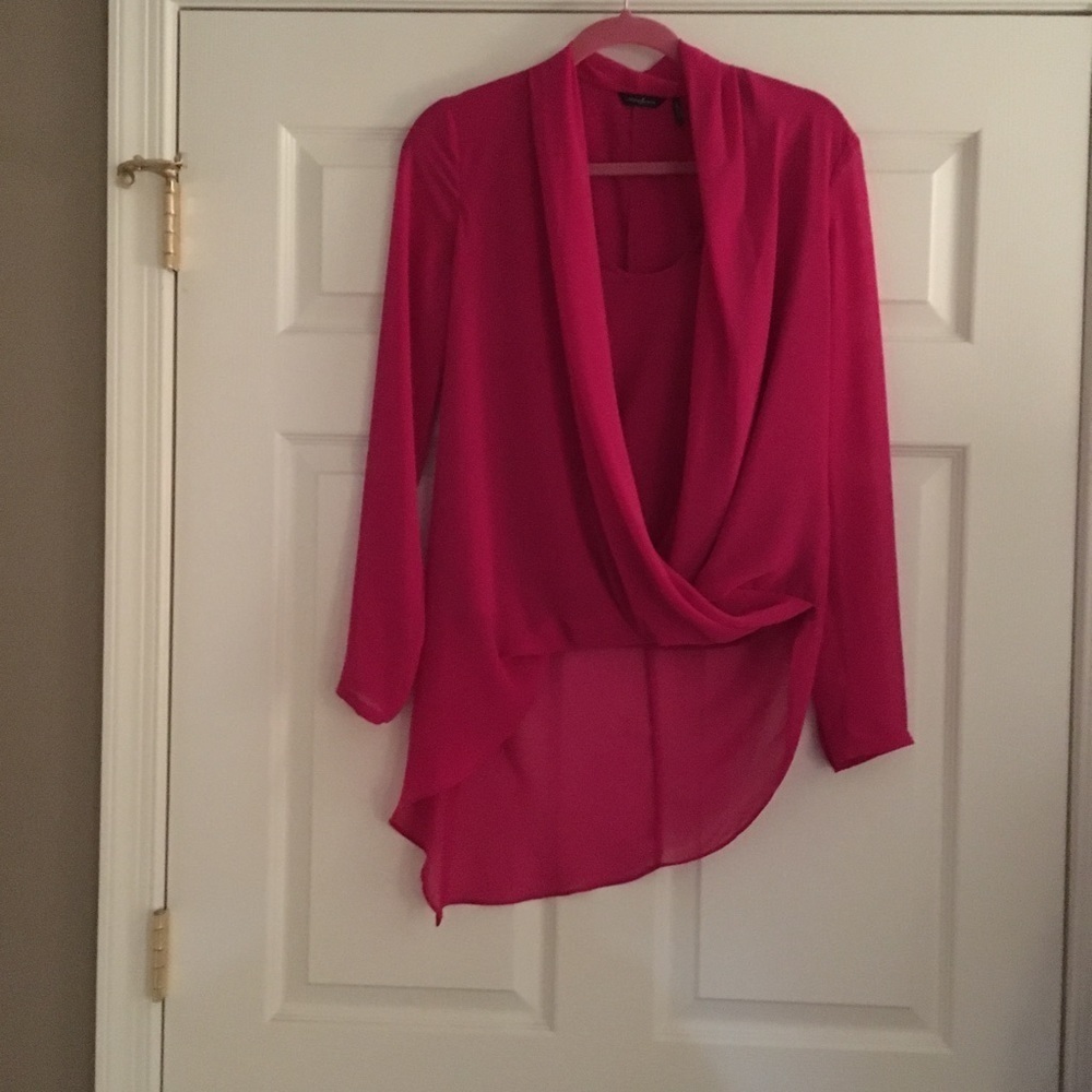 Marciano pink asymmetrical top new no tags